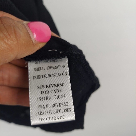 women's en creme black open front cardigan size small - Picture 5 of 11